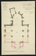 Plan croquis de l'église pour servir d'indication aux travaux à procurer à cet édifice [...] [Plan] 1840. © Région Bourgogne-Franche-Comté, Inventaire du patrimoine