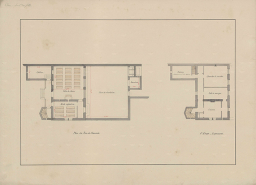 Plan de l'école des filles dressé en 1888 par l'instituteur. © Région Bourgogne-Franche-Comté, Inventaire du patrimoine