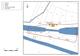 Plan masse et de situation. © Région Bourgogne-Franche-Comté, Inventaire du patrimoine