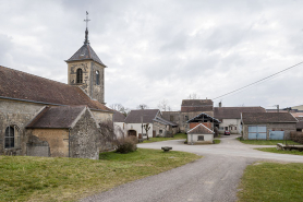 Vue sur le centre du village. © Région Bourgogne-Franche-Comté, Inventaire du patrimoine