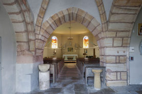 La nef depuis le porche. © Région Bourgogne-Franche-Comté, Inventaire du patrimoine