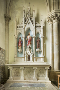 Vue générale de l'autel-retable latéral gauche. © Région Bourgogne-Franche-Comté, Inventaire du patrimoine