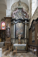 Vue générale de l'autel-retable latéral sud. © Région Bourgogne-Franche-Comté, Inventaire du patrimoine