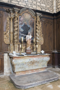 Vue générale de l'autel-retable dédié à saint François de Paule, provenant du couvent des minimes. © Région Bourgogne-Franche-Comté, Inventaire du patrimoine