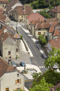 Rue de la Dame Blanche en direction de Port-sur-Saône et place de l'Abondance, depuis le château. © Région Bourgogne-Franche-Comté, Inventaire du patrimoine