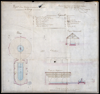 Projet d'une fontaine à Aisey (1830). © Région Bourgogne-Franche-Comté, Inventaire du patrimoine