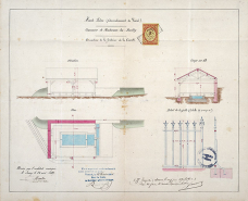Projet de travaux à la fontaine de la Cassette (1889). © Région Bourgogne-Franche-Comté, Inventaire du patrimoine