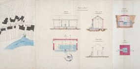 Construction d'une fontaine (1887). © Région Bourgogne-Franche-Comté, Inventaire du patrimoine
