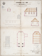 Projet de reconstruction de l'église (1838). © Région Bourgogne-Franche-Comté, Inventaire du patrimoine