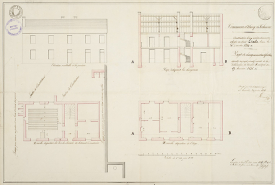 Projet d'aménagement de l'école par l'architecte Renahy (1843). © Région Bourgogne-Franche-Comté, Inventaire du patrimoine