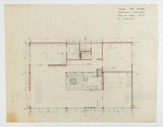 Plan en coupe de l'étage. © Région Bourgogne-Franche-Comté, Inventaire du patrimoine