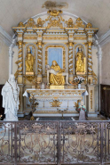 Autel, retable, statues et clôture de choeur. © Région Bourgogne-Franche-Comté, Inventaire du patrimoine