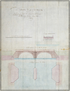 Plans du pont à établir sur le Durgeon, 1831 © Région Bourgogne-Franche-Comté, Inventaire du patrimoine