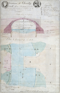 Plans du ponceau à construire, pour le défrichement de la prairie, sur le canal de décharge du déversoir du moulin, 1832 © Région Bourgogne-Franche-Comté, Inventaire du patrimoine