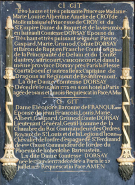 Epitaphes de la princesse de Croy, épouse de Pierre Gaspard Grimod comte d'Orsay, et de dame Eléonore baronne de Franquemont, épouse d'Albert Gaspard Grimod comte d'Orsay. © Région Bourgogne-Franche-Comté, Inventaire du patrimoine