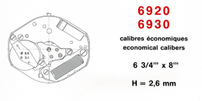 [Dessin des mouvements FE 6920 et 6930], 1989. © Région Bourgogne-Franche-Comté, Inventaire du patrimoine