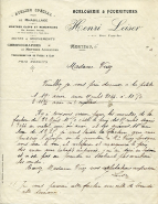 Papier à en-tête d'Henri Leiser, décennie 1910. © Région Bourgogne-Franche-Comté, Inventaire du patrimoine