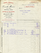 Papier à en-tête de la fabrique d'horlogerie Camille Mercier, 4 janvier 1923. © Région Bourgogne-Franche-Comté, Inventaire du patrimoine