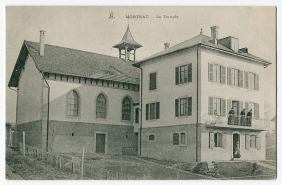 Morteau - Le Temple, carte postale, s.n., s.d. [4e quart 19e siècle], L.R. éd. © Région Bourgogne-Franche-Comté, Inventaire du patrimoine