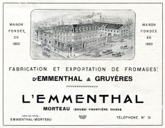 Publicité pour la société L'Emmenthal, 1923. © Région Bourgogne-Franche-Comté, Inventaire du patrimoine