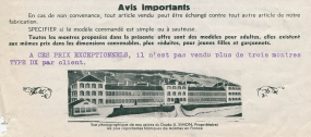 Vue photographique de nos usines du Doubs (J. Simon, propriétaire), les plus importantes fabriques de montres en France, extraite d'un document publicitaire de la fabrique Radia, 1ère moitié du 20e siècle © Région Bourgogne-Franche-Comté, Inventaire du patrimoine
