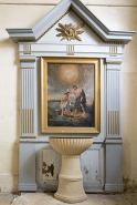 Retable des fonts baptismaux. © Région Bourgogne-Franche-Comté, Inventaire du patrimoine