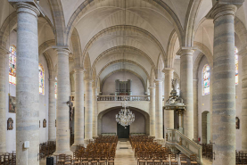 Vue générale de l'église de type halle. © Région Bourgogne-Franche-Comté, Inventaire du patrimoine