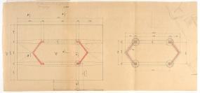 Cahier de coffrage et armature de la structure de la pile, André Maisonnier, s.d. © Région Bourgogne-Franche-Comté, Inventaire du patrimoine