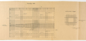Cahier de coffrage et armature de la structure : feraillage de la dalle, André Maisonnier, s.d. © Région Bourgogne-Franche-Comté, Inventaire du patrimoine