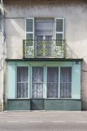 La devanture en bois. © Région Bourgogne-Franche-Comté, Inventaire du patrimoine