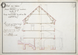 Coupe transversale du nord au sud (1836). © Région Bourgogne-Franche-Comté, Inventaire du patrimoine