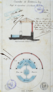 Projet de réparations à la grande fontaine (1864). © Région Bourgogne-Franche-Comté, Inventaire du patrimoine