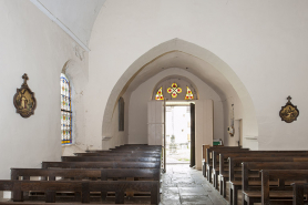 La nef depuis le sanctuaire. © Région Bourgogne-Franche-Comté, Inventaire du patrimoine