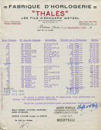 Papier à en-tête de la société les Fils d'Edouard Wetzel, 11 septembre 1950. © Région Bourgogne-Franche-Comté, Inventaire du patrimoine
