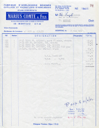 Papier à en-tête de la société Marius Comte et Fils, 31 mai 1972. © Région Bourgogne-Franche-Comté, Inventaire du patrimoine