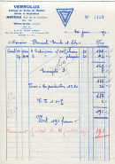 Papier à en-tête des Ets Verrolux, 30 juin 1950. © Région Bourgogne-Franche-Comté, Inventaire du patrimoine