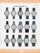 Catalogue de la Manufacture de Boîtes de Montres Gerber Frères, décennies 1920-1930 : pl. 1, boîtes mirages, 12'''. © Région Bourgogne-Franche-Comté, Inventaire du patrimoine
