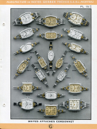 Catalogue de la Manufacture de Boîtes de Montres Gerber Frères, décennies 1920-1930 : pl. 15, boîtes attaches cordonnet. © Région Bourgogne-Franche-Comté, Inventaire du patrimoine