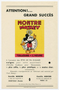 [Publicité des Ets Camille Mercier pour la montre Mickey], milieu 20e siècle. © Région Bourgogne-Franche-Comté, Inventaire du patrimoine