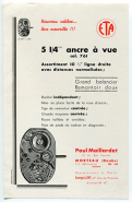 Publicité par Paul Maillardet pour le calibre ETA C 761, années 1950 ? © Région Bourgogne-Franche-Comté, Inventaire du patrimoine
