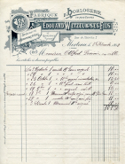 Papier à en-tête de la Fabrique d'Horlogerie Edouard Wetzel et ses Fils, 3 décembre 1897. © Région Bourgogne-Franche-Comté, Inventaire du patrimoine