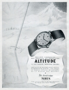 Publicité pour la Société française des Montres de Précision Altitude, 1947. © Région Bourgogne-Franche-Comté, Inventaire du patrimoine