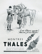 Publicité pour les Montres Thalès, 1947. © Région Bourgogne-Franche-Comté, Inventaire du patrimoine