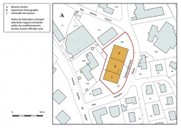 Plan-masse et de situation. Extrait du plan cadastral, 2018, section AE, 1/1 000. © Région Bourgogne-Franche-Comté, Inventaire du patrimoine