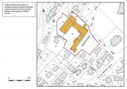 Plan-masse et de situation. Extrait du plan cadastral, 2018, section AC, 1/1 000. © Région Bourgogne-Franche-Comté, Inventaire du patrimoine