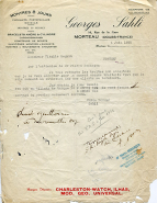 Papier à en-tête de la fabrique de montres de Georges Sahli, 4 juin 1932 © Région Bourgogne-Franche-Comté, Inventaire du patrimoine