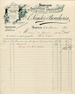 Papier à en-tête de la fabrique d'horlogerie A. Sandoz-Boucherin, 3 septembre 1897. © Région Bourgogne-Franche-Comté, Inventaire du patrimoine