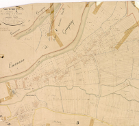 Plan du village extrait du plan cadastral, 1834. © Région Bourgogne-Franche-Comté, Inventaire du patrimoine