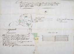 Plan de situation du cimetière projeté en 1841. © Région Bourgogne-Franche-Comté, Inventaire du patrimoine