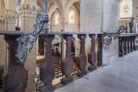 Garde-corps de la tribune. © Région Bourgogne-Franche-Comté, Inventaire du patrimoine